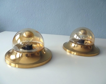 Pair of stylish glass wall lamps