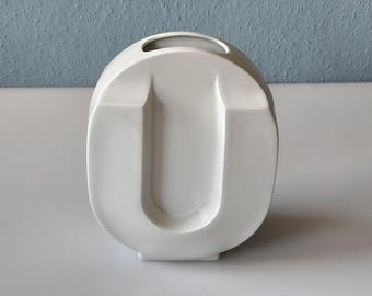 Geometric, oval vase