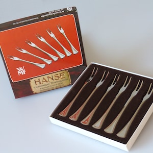 6 Cromargan cocktail forks from WMF