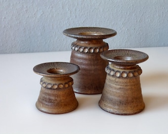 Studio ceramic candlestick by Fritz Cleve