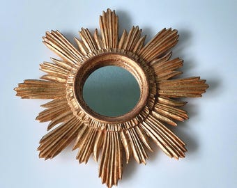 Vintage Sunburst Wall Mirror from Italy