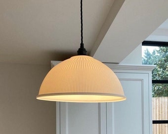 Prismatic Porcelain Pendant Light - Large