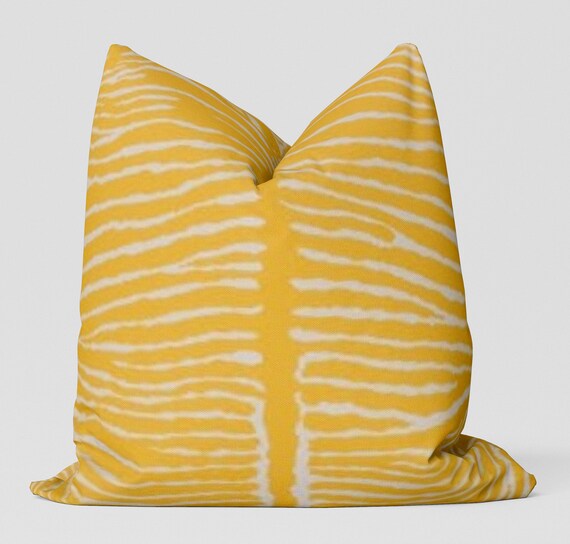 Le Zebra Pillow Saffron | Etsy Yellow zebra pillow | Etsy