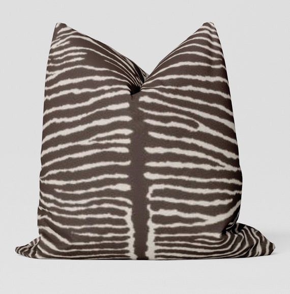 Le Zebra Pillow Brown Etsy