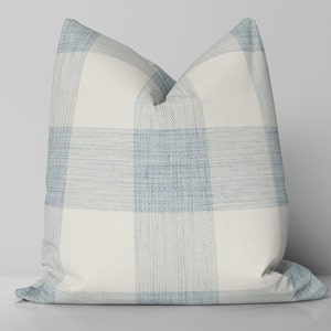 Barnsdale Check Pillow Cover / Indigo