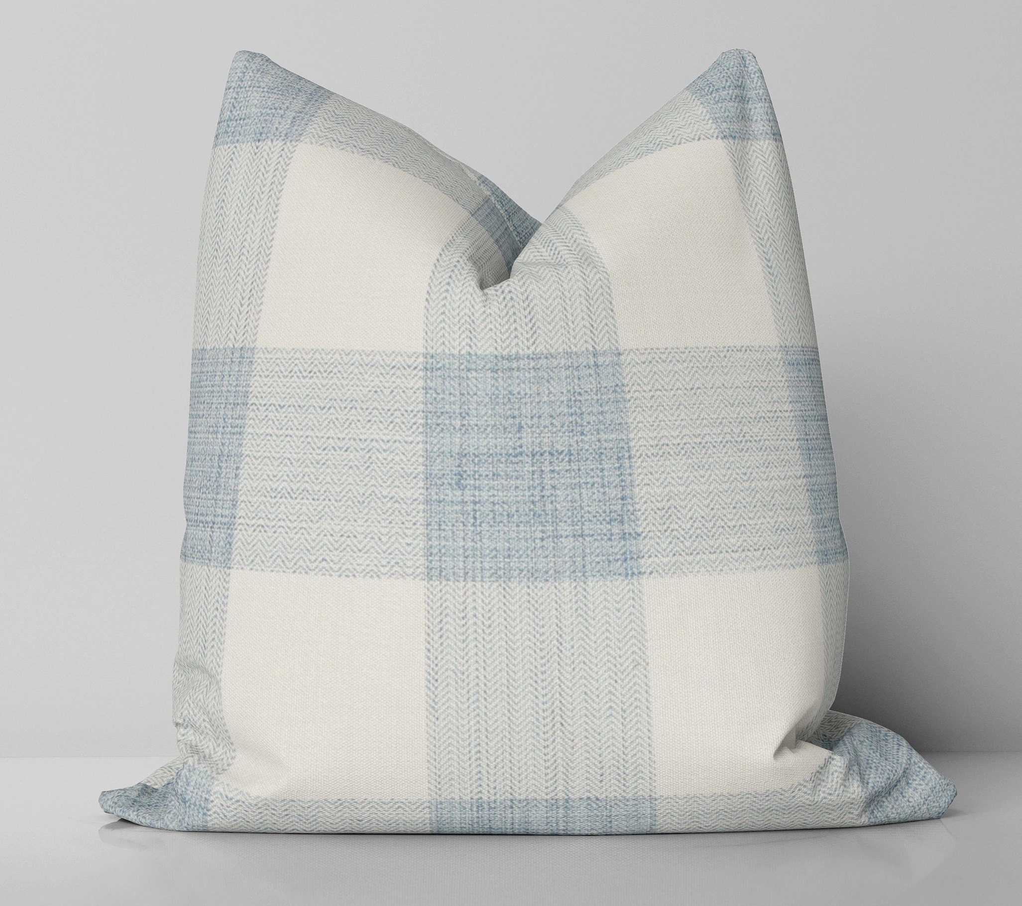 Zulay Home Buffalo Plaid Throw Pillow Covers - 18 x 18 Inch Sky Blue &  White, 2 - Gerbes Super Markets