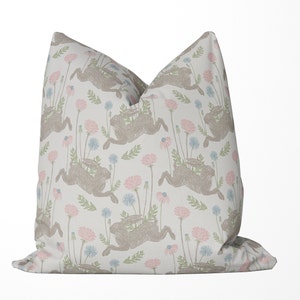 March Hare Pillow / Pastel
