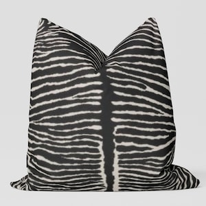 Le Zebra Pillow- Black