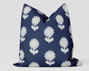 Paley Floral Embroidered Pillow Cover