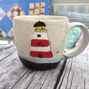 Kindertasse "Leuchtturm"-getöpfert