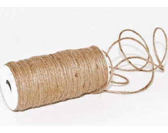 NATURAL JUTE STRING without wire, 3mm/20m