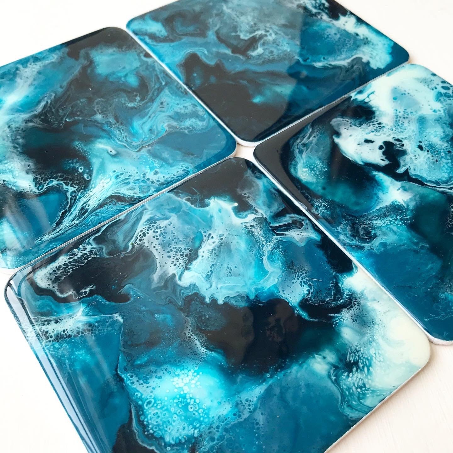 Ocean Resin Coasters Etsy UK