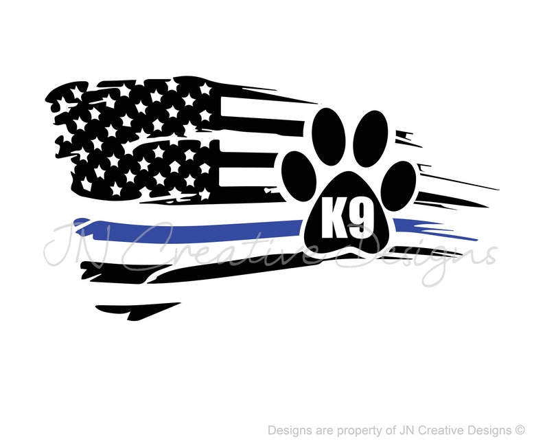 Thin Blue Line K9 Wallpaper
