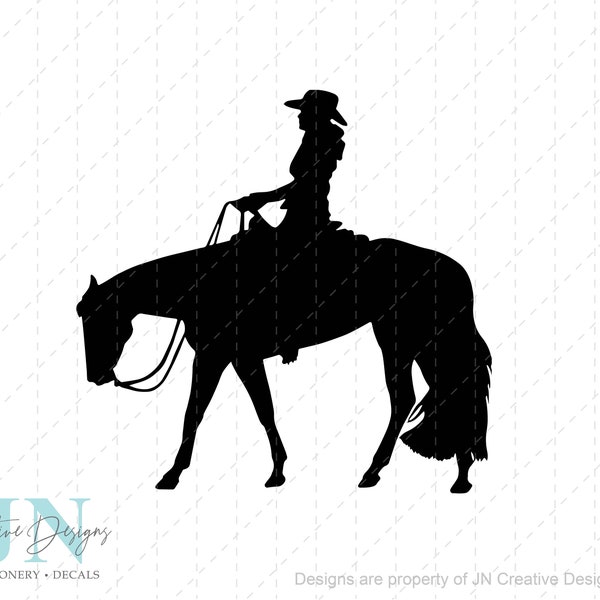 Horse Rider Decal Etsy