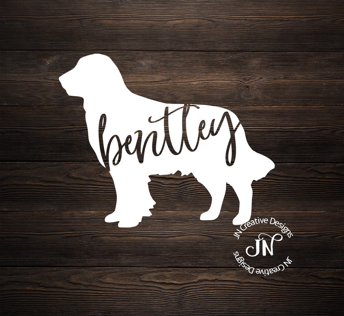 Personalized Dog Decal Dog Breed Decal Car Decal Dog Etsy