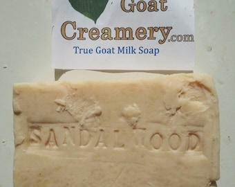 Sandalwood GOAT MILK SOAP Happy Goat Creamery 3 oz bars cheap soap fast free shipping hand made hand cut