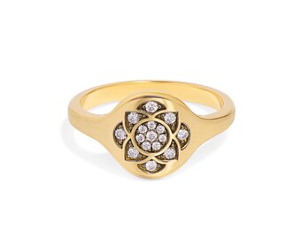 Diamond Mandala Ring