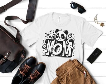 Panda Mom T-Shirt, Mom Love