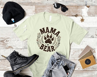 Mama Bear T-Shirt: Soft Cotton Mom Love Tee
