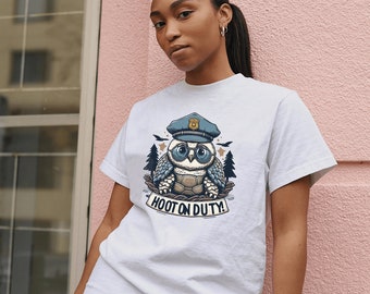 Owl On Duty T-Shirt: Funny Unisex Graphic Tee