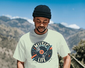 Music is Life T-Shirt: Retro Unisex Tee for Music Lovers