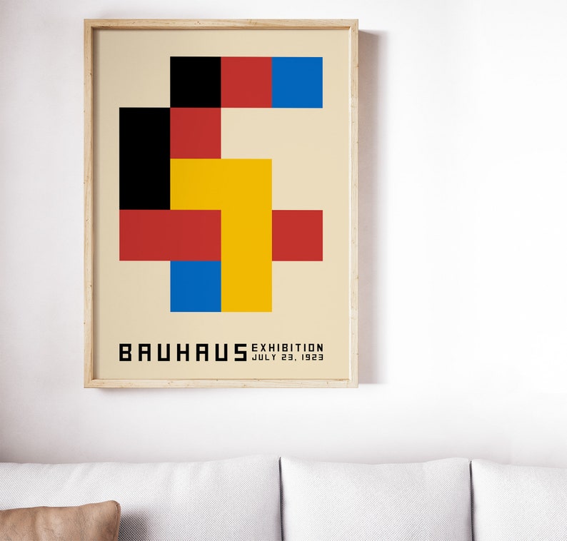 Bauhaus Ausstellung 1923 Weimer Art Exhibition Poster Giclee Canvas Print 20x30