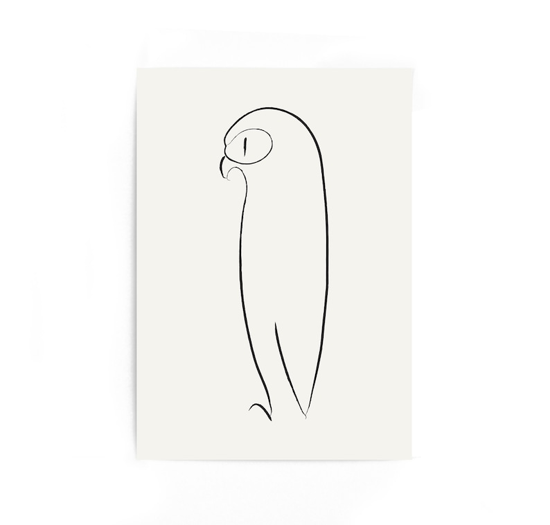 Pablo Picasso Owl Vintage Wall Art Poster Print Picture Giclee Artwork Modern