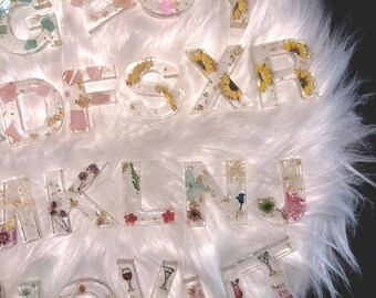 Resin Letter Keychains