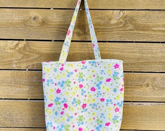 Custom order, made to order, Linen tote bag, floral tote, tote bag, linen tote,  shabby, vintage linen, linen floral fabric