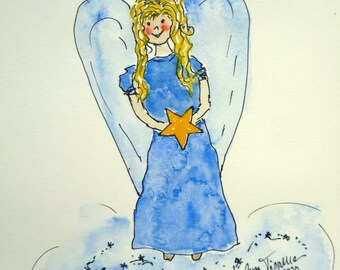 Engel Aquarell Etsy