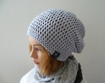 Summer beanie cotton "Janin", summer louch, summer beanie, summer beanie women, color choice