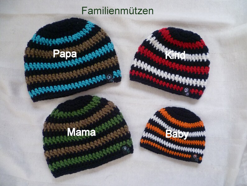 Winter beanie/hat dad son / mom daughter, men's beanie, women's beanie, children's beanie, children's beanie, family beanie Wintermütze 1