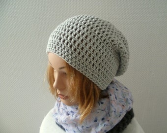 Sommerbeanie-Baumwolle "Hanna",Sommerslouch,Sommerbeanie Damen, Farbwunsch