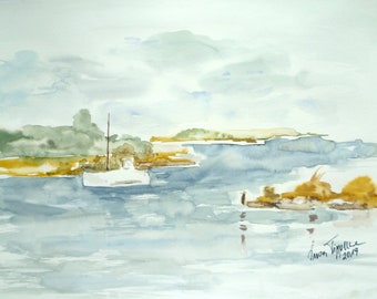 Der Hafen - Aquarell 2019- Original