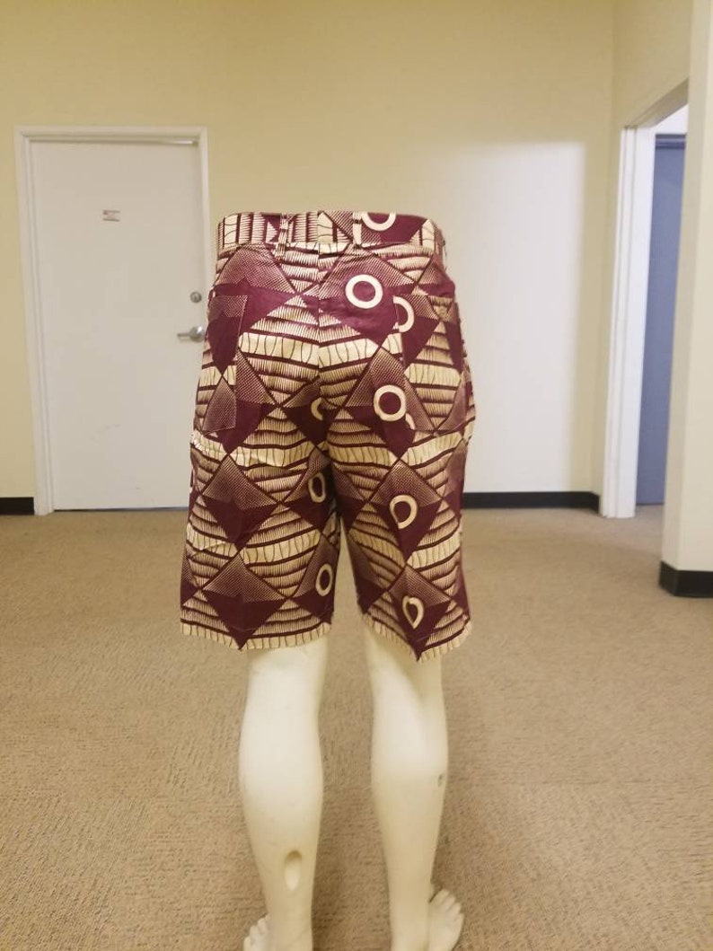 African print shorts