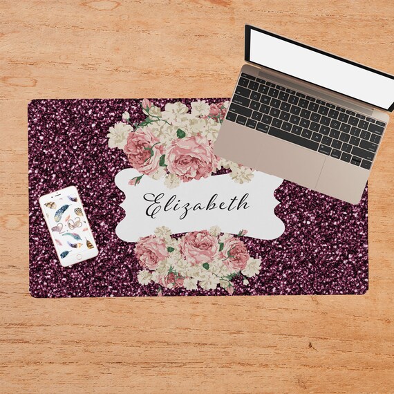 Personalized Custom Desk Pad Monogrammed Laptop Desk Pad Etsy