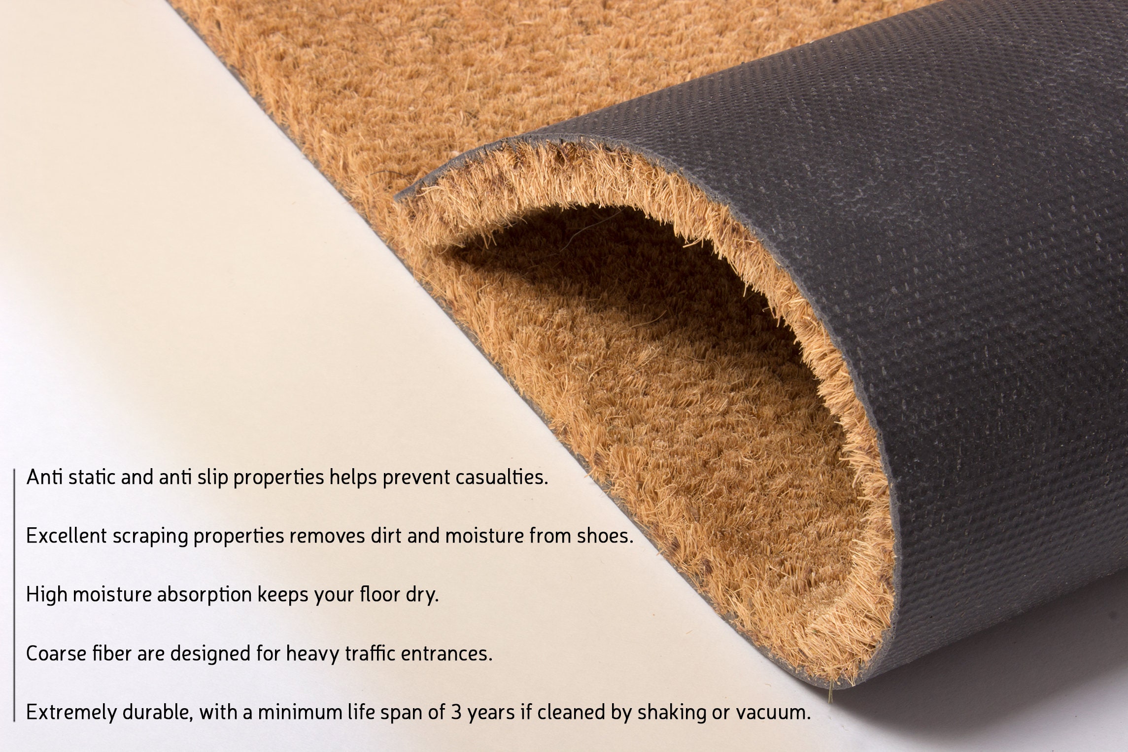 Blank Coir Doormat 18 X 30, Natural Fiber Door Mats for Outside or