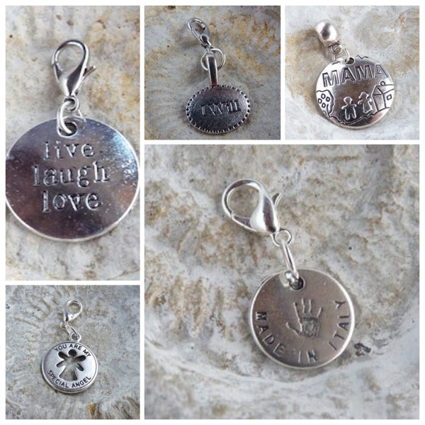 Floating Charm Anhänger "live laugh love"