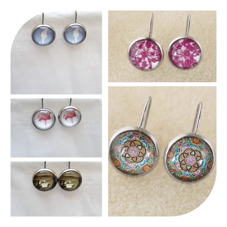 Stainless steel earrings various motifs image 1