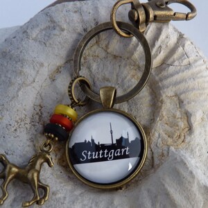 Schlüsselanhänger Stuttgart mit Pferdle oder Rom Stuttgart mit Rössle