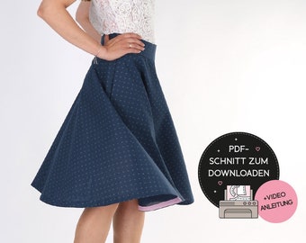 Sewing a half circle skirt - PATTERN pdf download