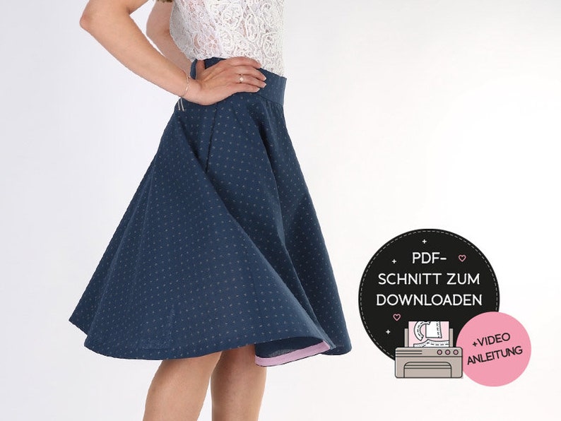 Sewing a half circle skirt PATTERN pdf download image 1