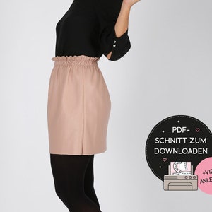 Sewing the LEATHER SKIRT &quot;Paper Bag&quot; - CUT pdf Download