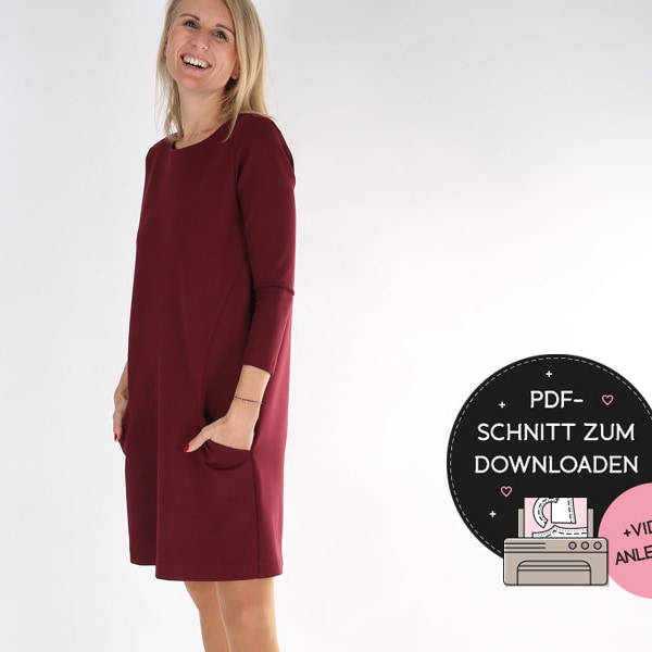 A-Linien-Kleid "ALEXA" für Damen nähen - SCHNITT pdf Download