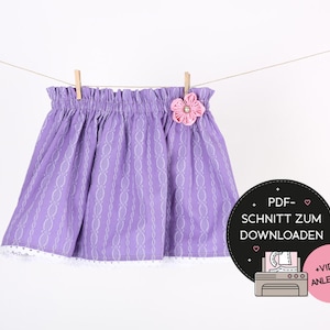Sewing SKIRT &quot;Flowery&quot; for babies and children - CUT pdf Download