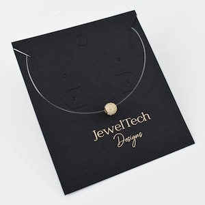 Invisible Necklace, NDO-20GC, 1 piece, 16K shiny gold plated brass, Crystal, CZ Connector Necklace, Nickel Free