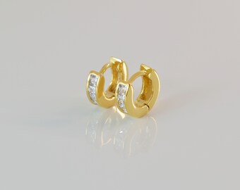 Ohrringe, CEM-28G, 2Stk, 16K glänzend vergoldetes Messing