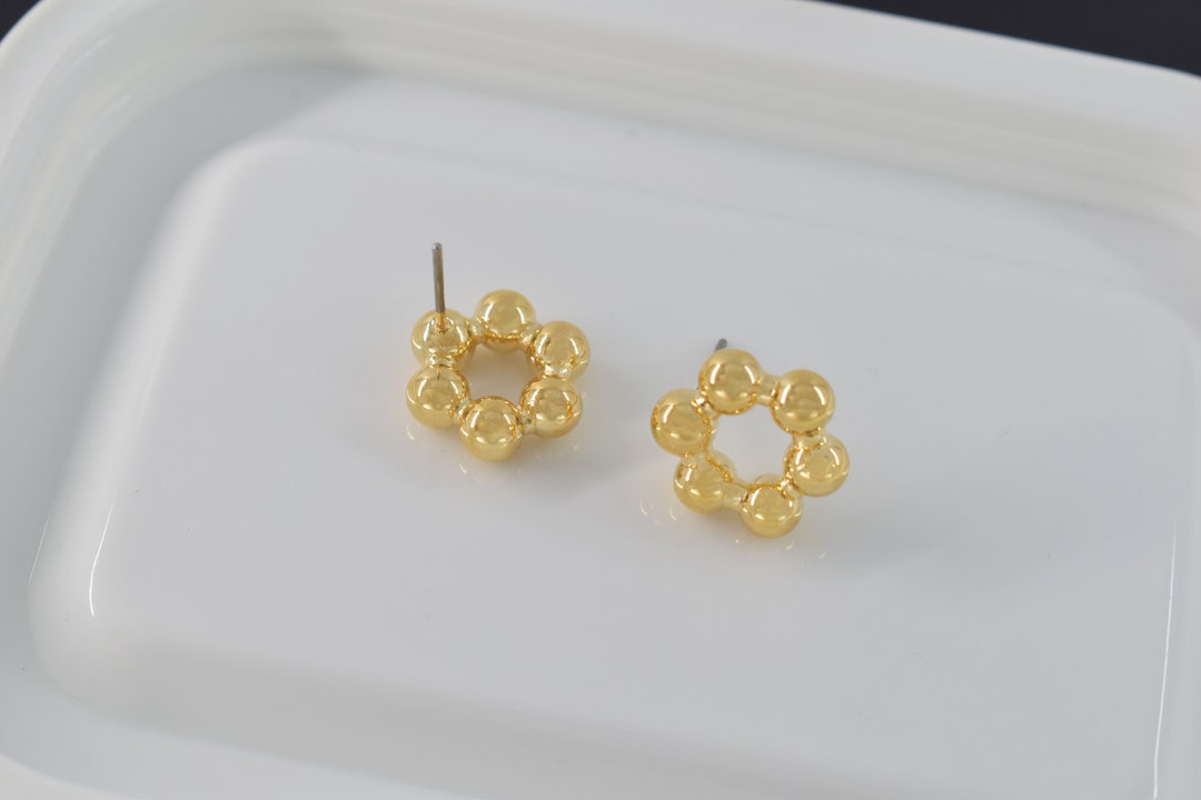 ピアス Bubble Earring (Gold) Bubble Earrings - Gold - Petal & Pup USA