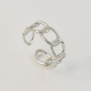 Ring, RW-72R, 1pc, Original rhodium plated brass, Inner 17mm, 7mm wide, 1.4mm thick, Adjustable ring