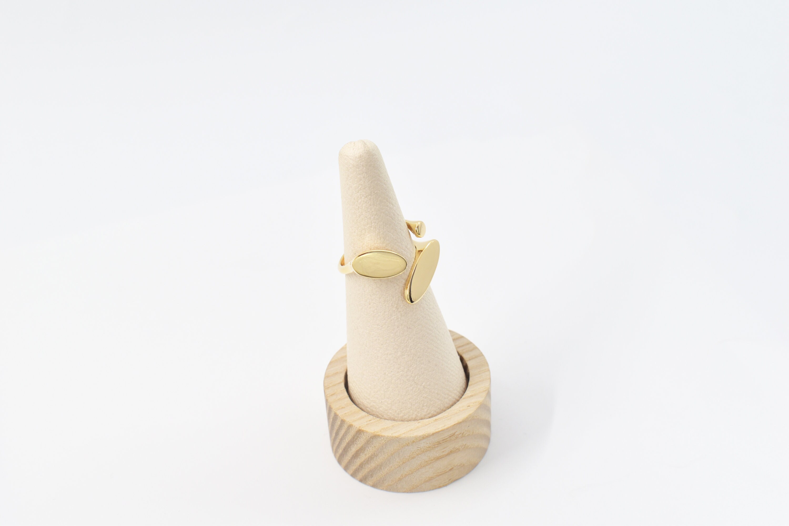 Geometrischer Ring, RI-32G, 1 Stück, 16K glänzend vergoldetes